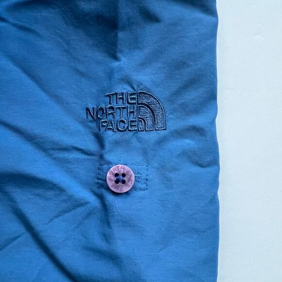 North Face Blue Button Up Nylon Shirt Utility Gorpcore Button Up Lightweight L - Picture 4 of 12
